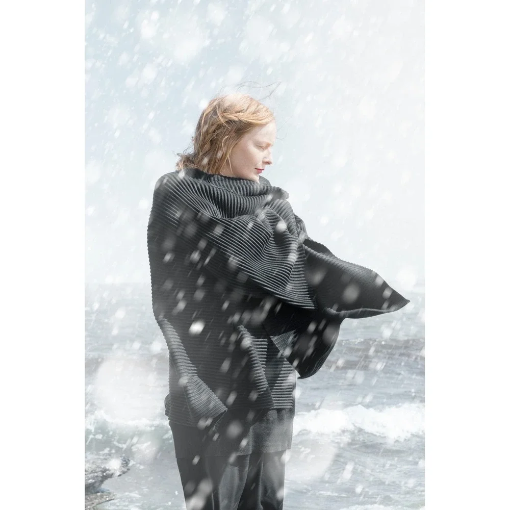 Design House Stockholm Pleece Poncho Wrap Jacket Black MoMA Marianne Abelsson OS